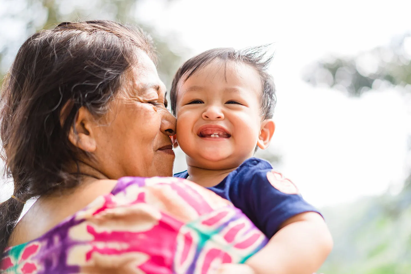 Granny with granddaughter
